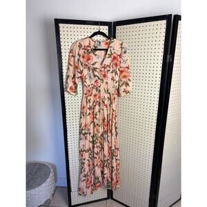Jaase Indiana Starburst Maxi Dress Peach Boho Flowy Feminine M